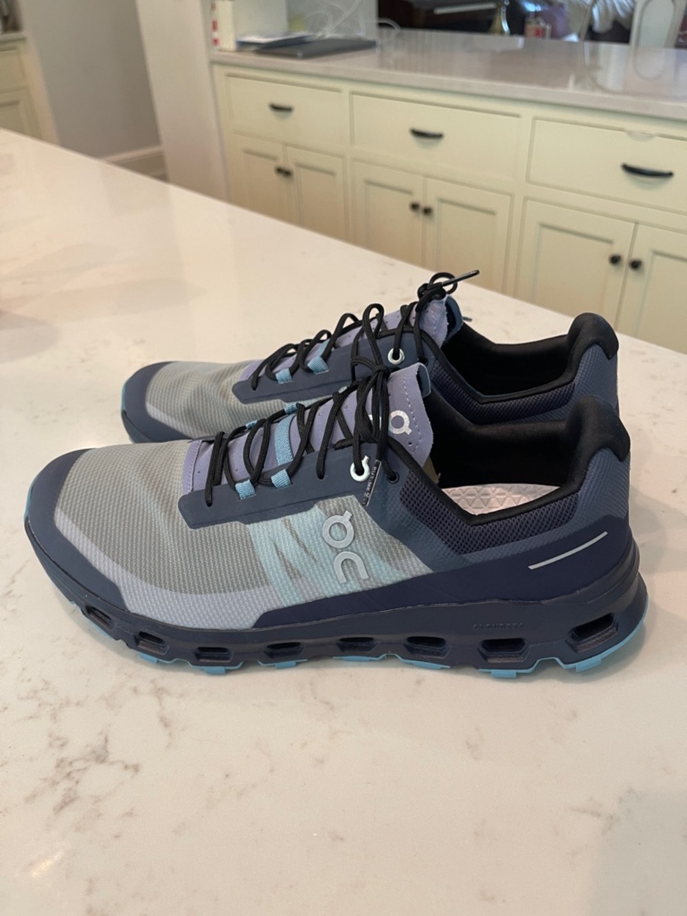 On Cloudvista Trail Running Shoes Men’s Size 12 EU 47 Gray Blue Worn Once